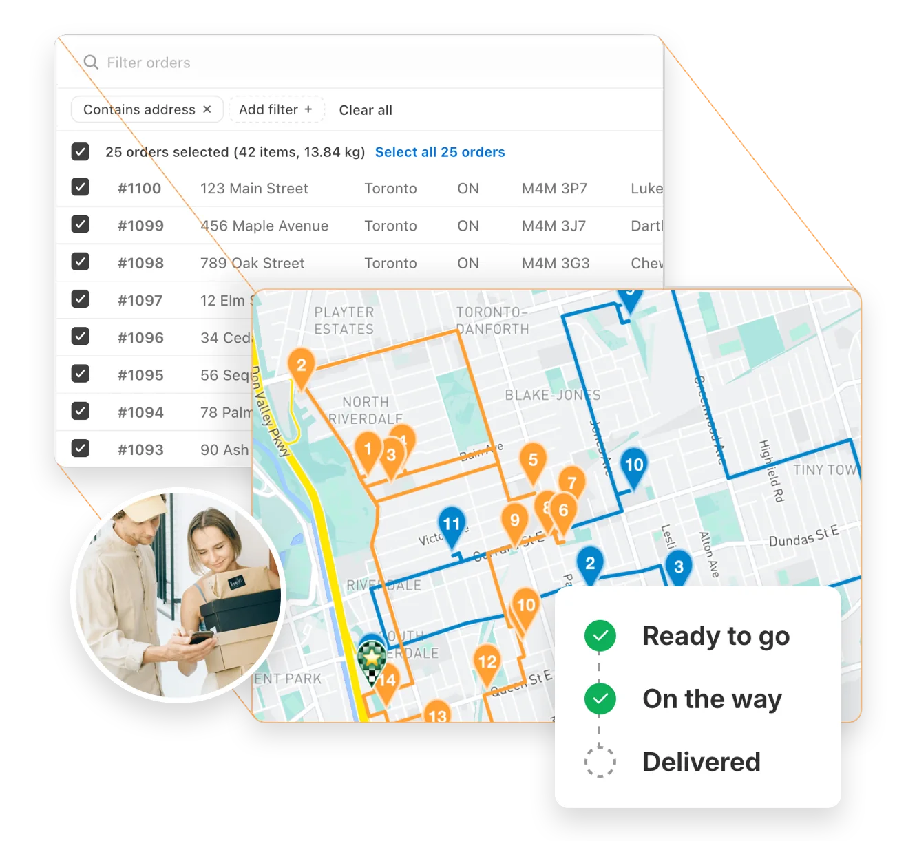 Auto-optimize delivery routes in seconds.